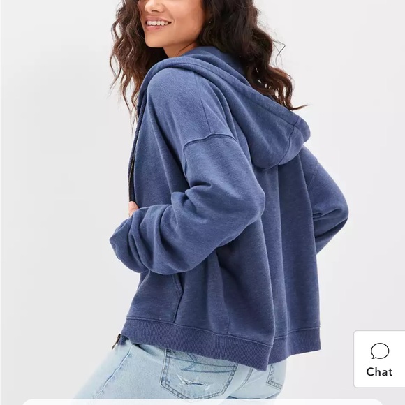 NWT AE Zip-Up Hoodie COLOR MAVY SIZE SMALL - Picture 5 of 7